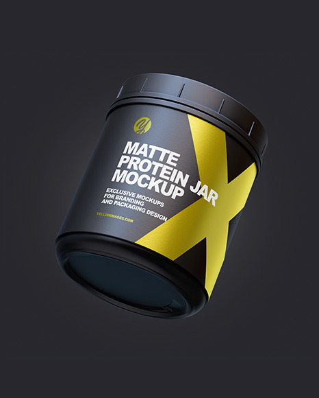 Matte Protein Jar Mockup