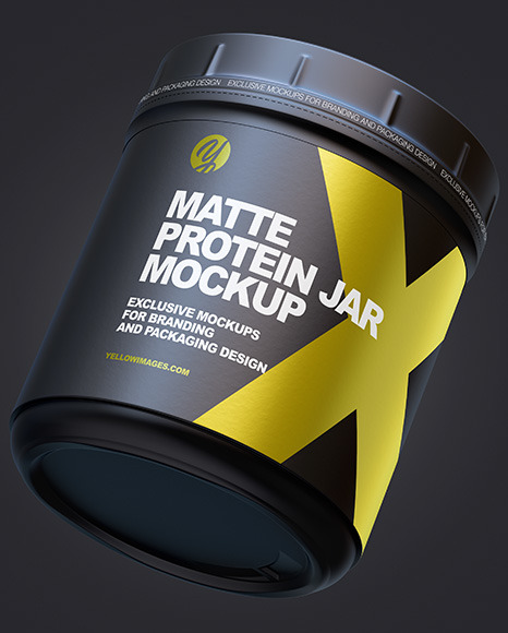 Matte Protein Jar Mockup