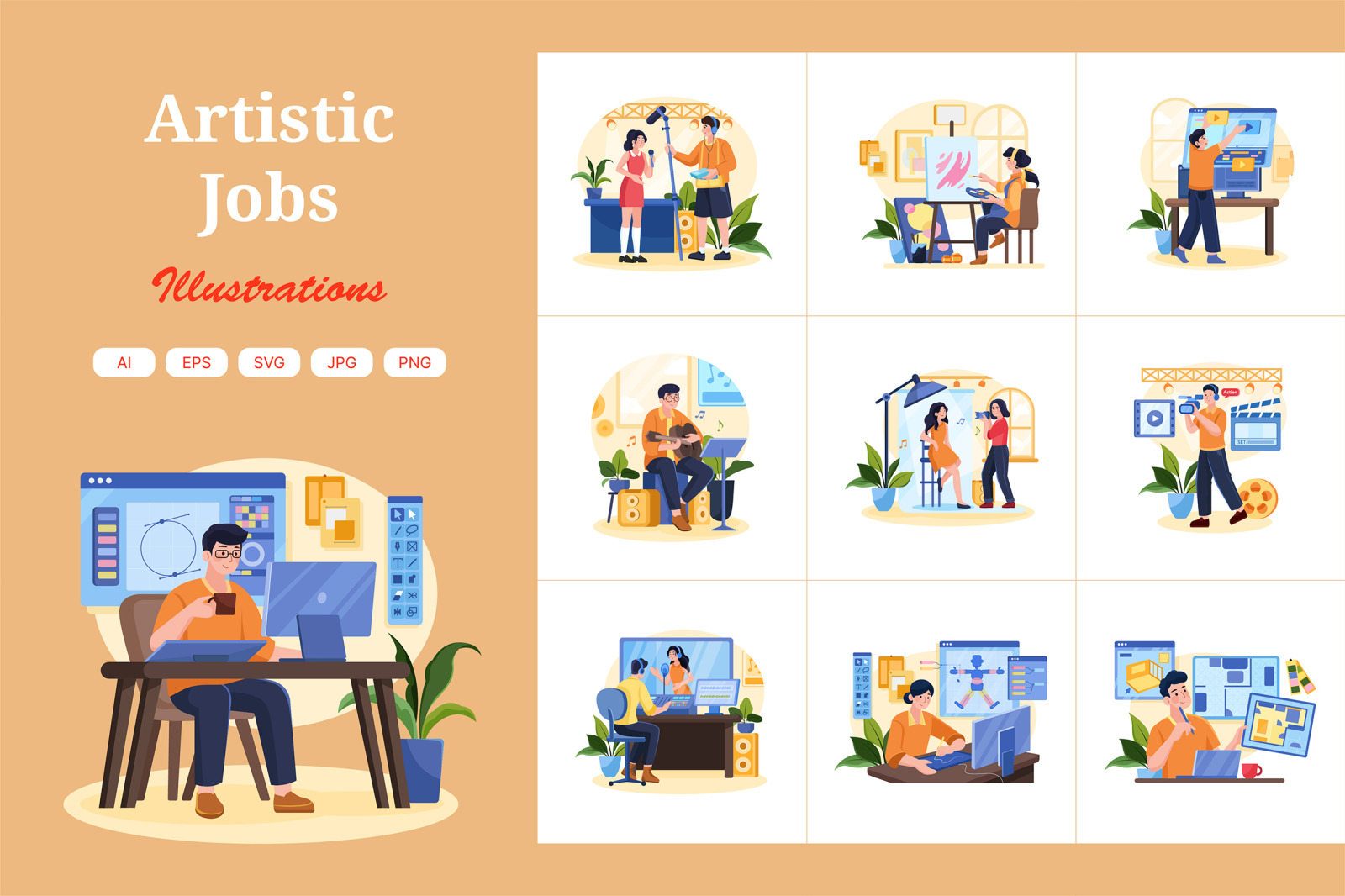 M591_Artistic Job Illustration Pack