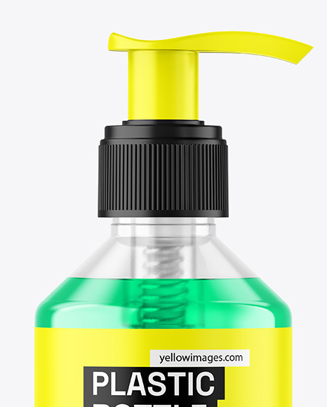 Color Liquid Cosmetic Bottle with Pump Mockup Color Liquid Cosmetic Bottle with Pump Mockup