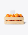 Crate With Oranges & Price Tag Mockup