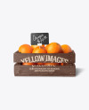 Crate With Oranges & Price Tag Mockup