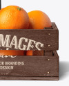 Crate With Oranges & Price Tag Mockup