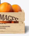 Crate With Oranges & Price Tag Mockup