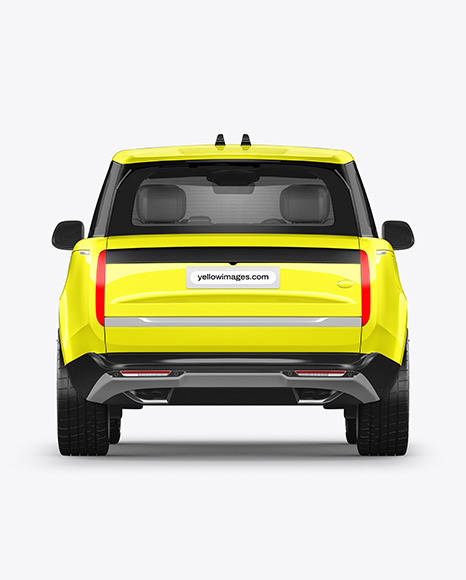 Crossover SUV Mockup - Back View