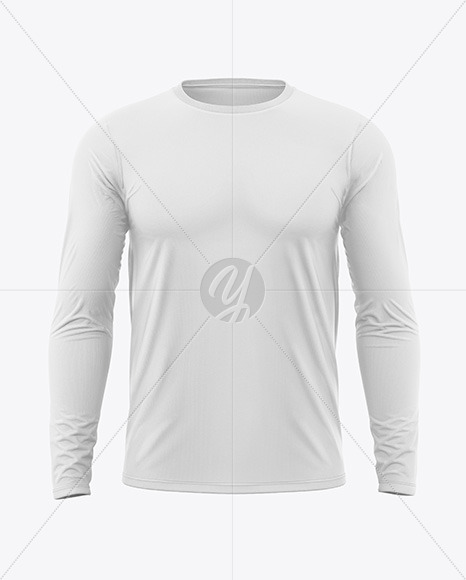 Men’s Long Sleeve T-Shirt Mockup - Front View