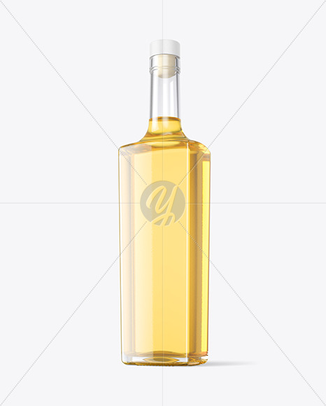 Clear Glass Tequila Bottle Mockup