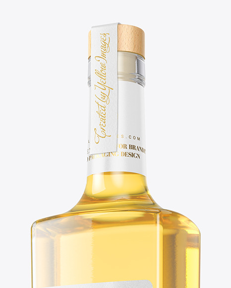 Clear Glass Tequila Bottle Mockup