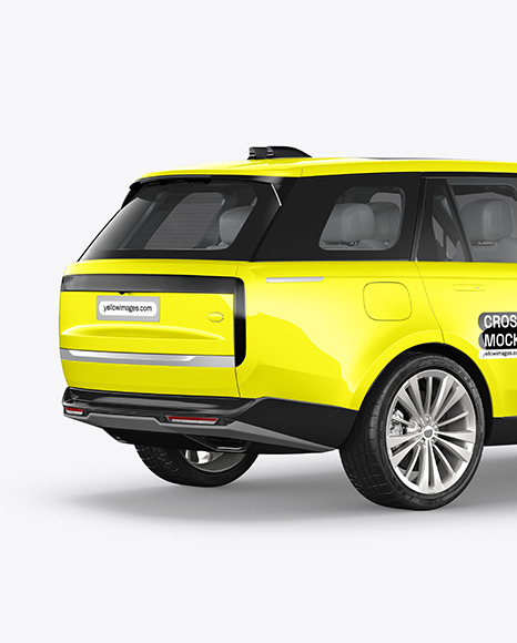 Crossover SUV Mockup - Back Half Side View