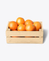 Crate With Oranges Mockup