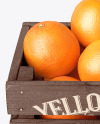 Crate With Oranges Mockup