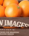 Crate With Oranges Mockup