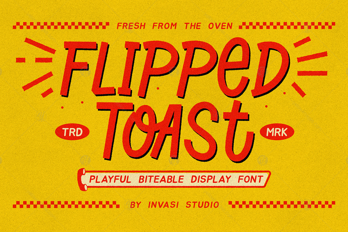 Flipped Toast - Playful Biteable Font