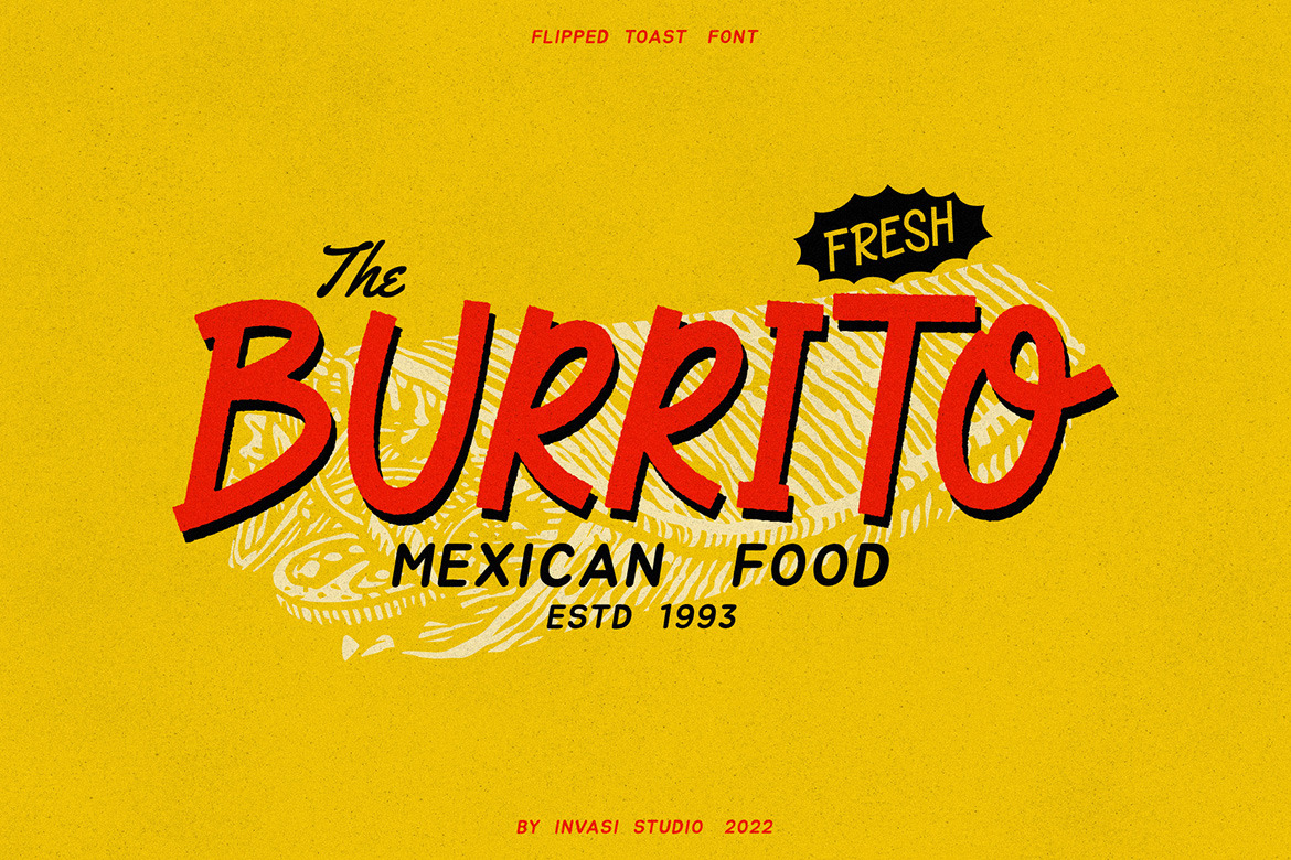 Flipped Toast - Playful Biteable Font Flipped Toast - Playful Biteable Font