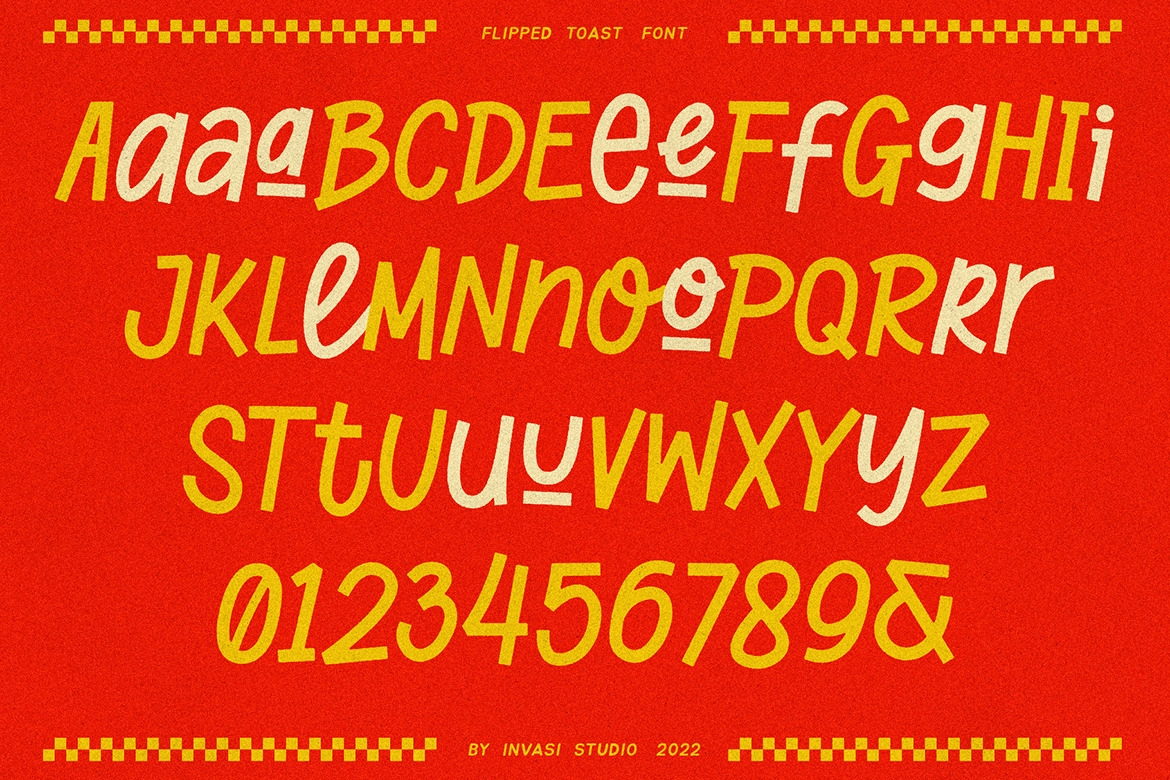 Flipped Toast - Playful Biteable Font Flipped Toast - Playful Biteable Font