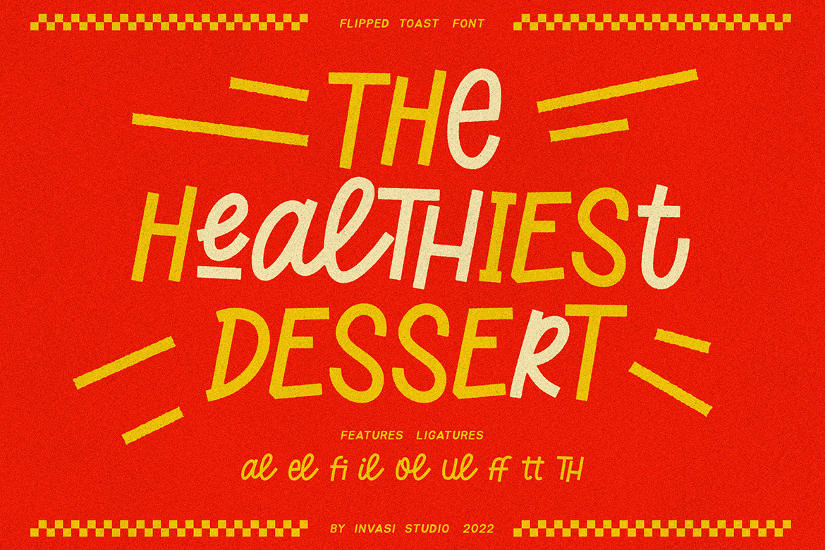 Flipped Toast - Playful Biteable Font Flipped Toast - Playful Biteable Font