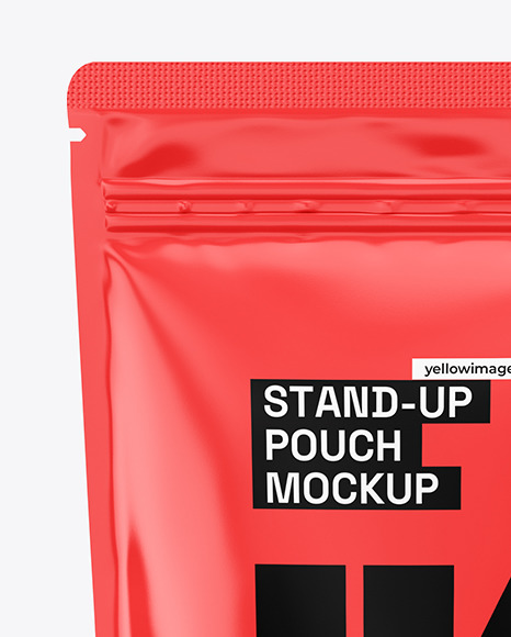 Glossy Stand-up Pouch Mockup