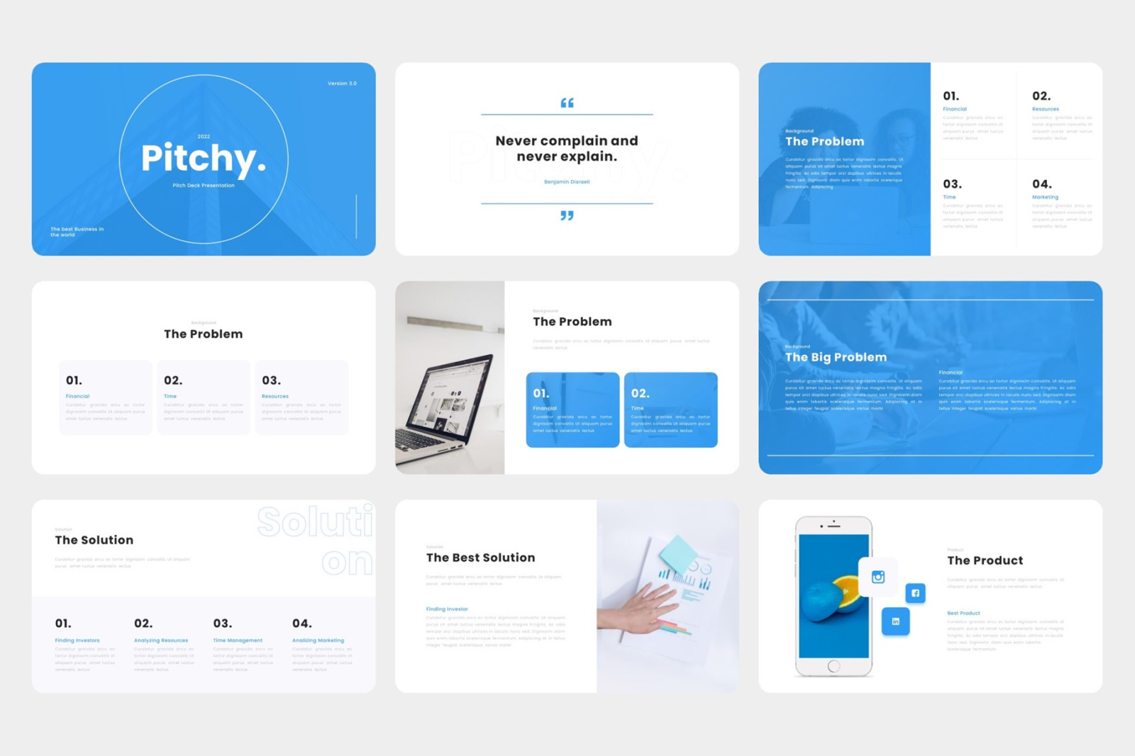 Pitchy - Multipurpose Pitch Deck Google Slides Template