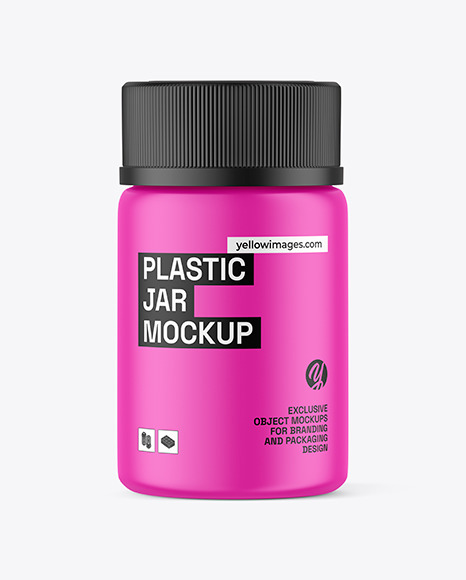 Matte Plastic Jar Mockup