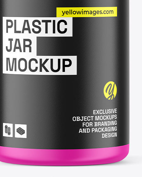 Matte Plastic Jar Mockup