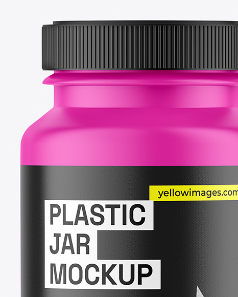 Matte Plastic Jar Mockup