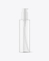 Clear Cosmetic Bottle with Pump Mockup