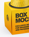 Box W/ Matte Coffee Capsules Mockup