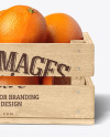 Crate With Oranges &amp; Price Tag Mockup