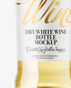 Clear Glass White Wine Bottle Mockup