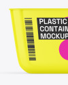 Opened Glossy Plastic Container Mockup