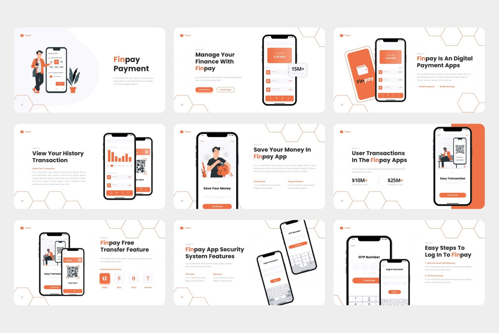 Finpay - Mobile App &amp; SAAS PowerPoint Template