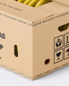 Kraft Box with Bananas Mockup