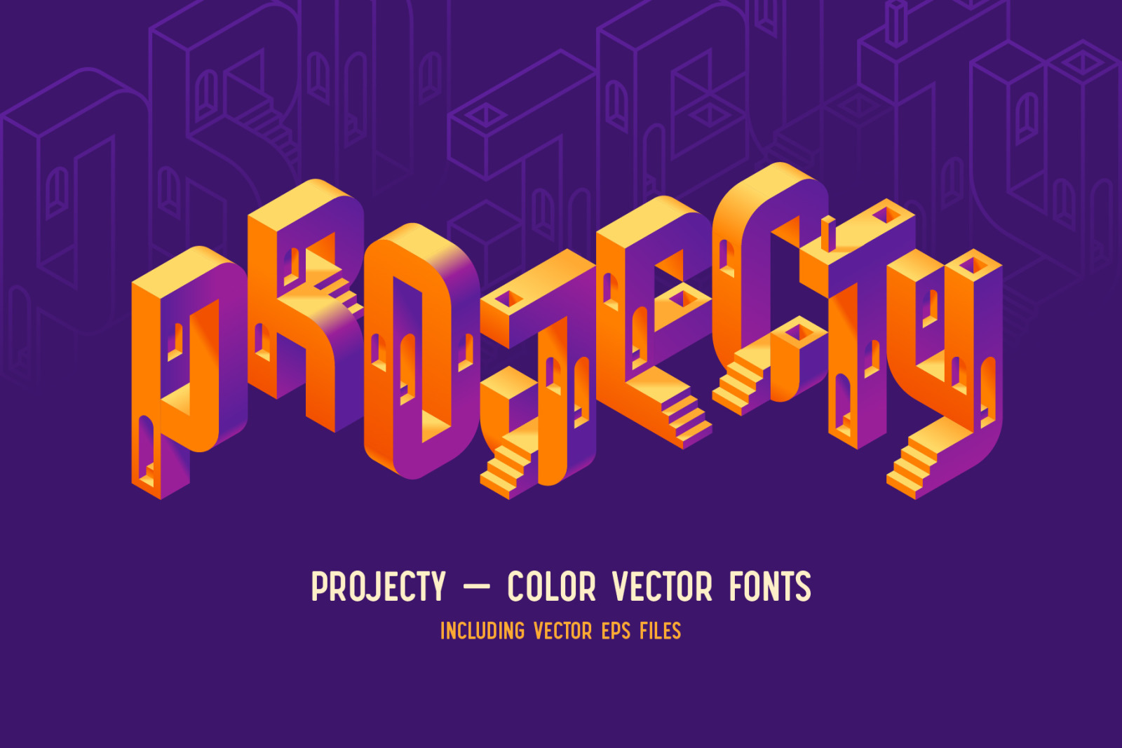 Projecty - Color Vector Font Projecty - Color Vector Font