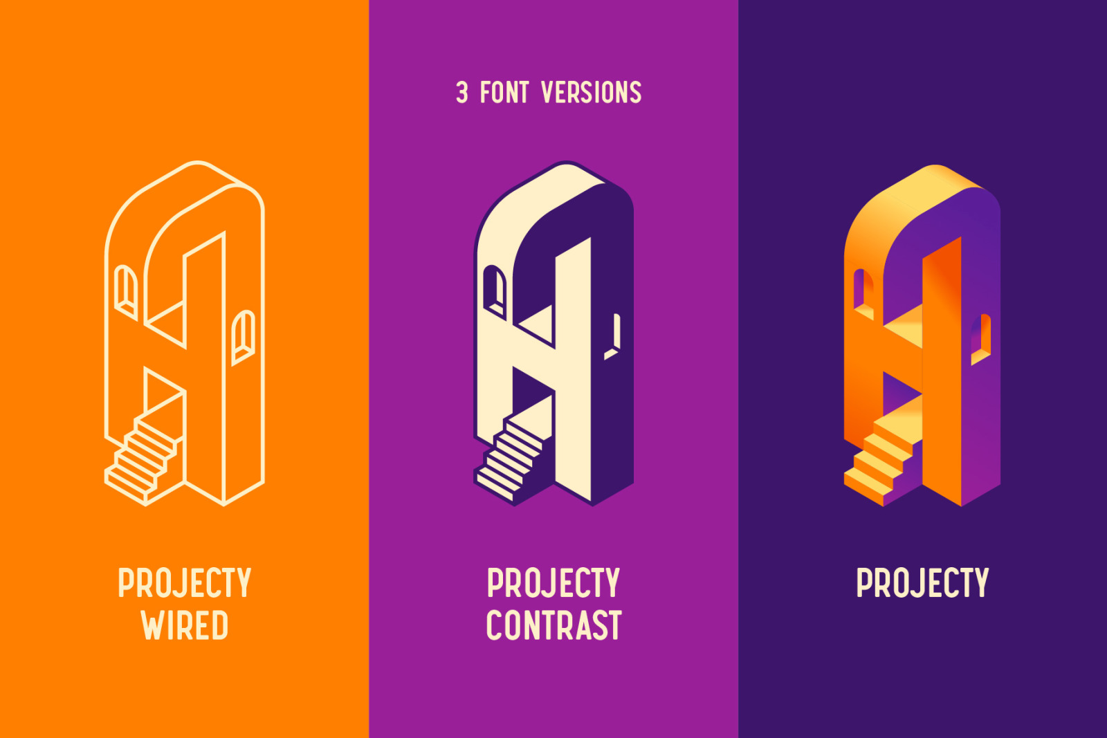 Projecty - Color Vector Font Projecty - Color Vector Font