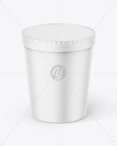 Matte Yogurt Cup Mockup