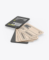 Kraft Cards Stack w/ Leather Tag Mockup