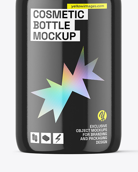 Glossy Cosmetic Bottle Mockup