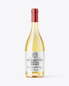 Clear Glass White Wine Bottle Mockup