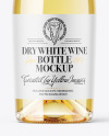 Clear Glass White Wine Bottle Mockup