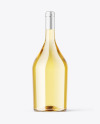 Clear Glass White Wine Bottle Mockup