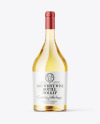 Clear Glass White Wine Bottle Mockup