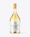 Clear Glass White Wine Bottle Mockup