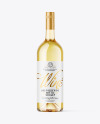 Clear Glass White Wine Bottle Mockup