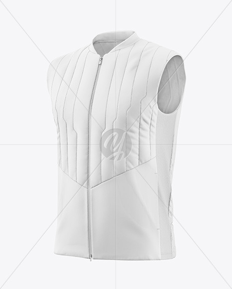 Men's Down Vest Mockup - Half Side View