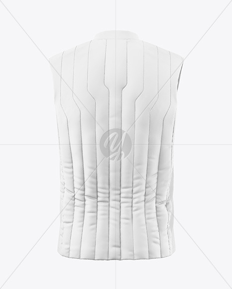 Men's Down Vest Mockup - Back View