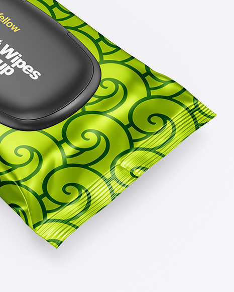 Metallic Wet Wipes with Plastic Cap Mockup