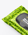 Metallic Wet Wipes with Plastic Cap Mockup