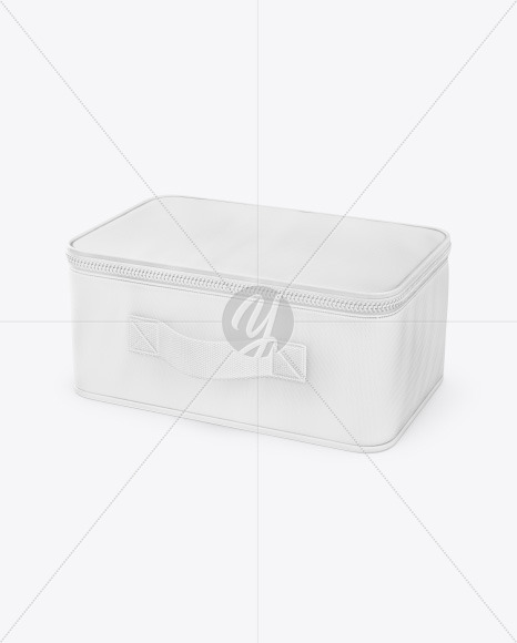 Cosmetic Bag Mockup - Top Half Side View