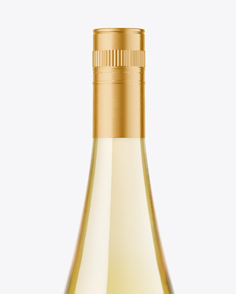 Clear Glass White Wine Bottle Mockup Clear Glass White Wine Bottle Mockup