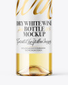 Clear Glass White Wine Bottle Mockup Clear Glass White Wine Bottle Mockup
